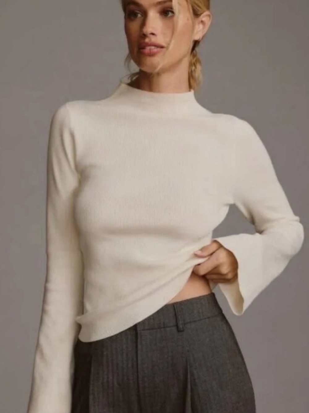 Anthropologie Maeve Bell Sleeve Sweater Small